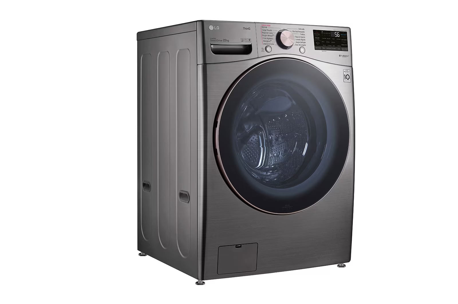 LAVADORA SMART INVERTER CARGA FRONTAL 22KG COLOR SILVER LG