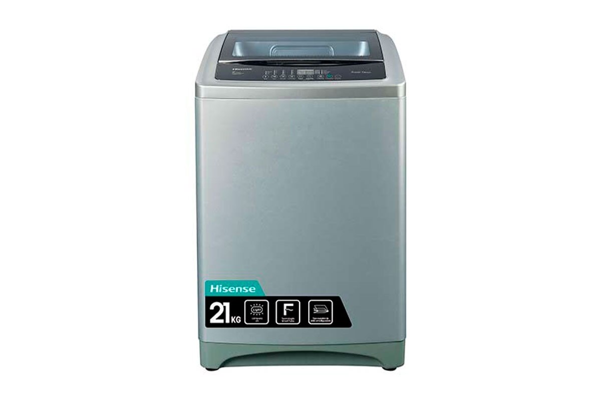 LAVADORA CARGA SUPERIOR 21KG COLOR GRIS TITANIO HISENSE