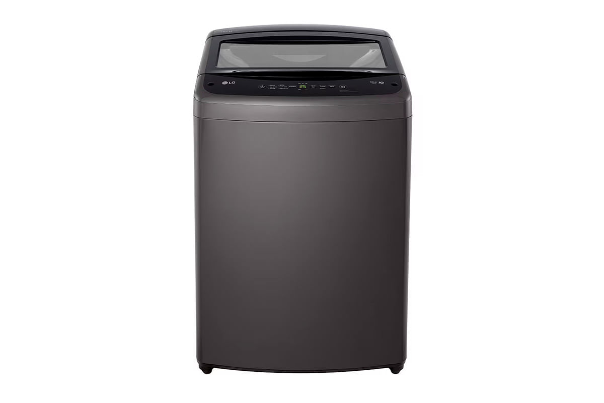 LAVADORA SMART INVERTER CARGA SUPERIOR 19KG TURBODRUM COLOR GRIS OXFORD LG